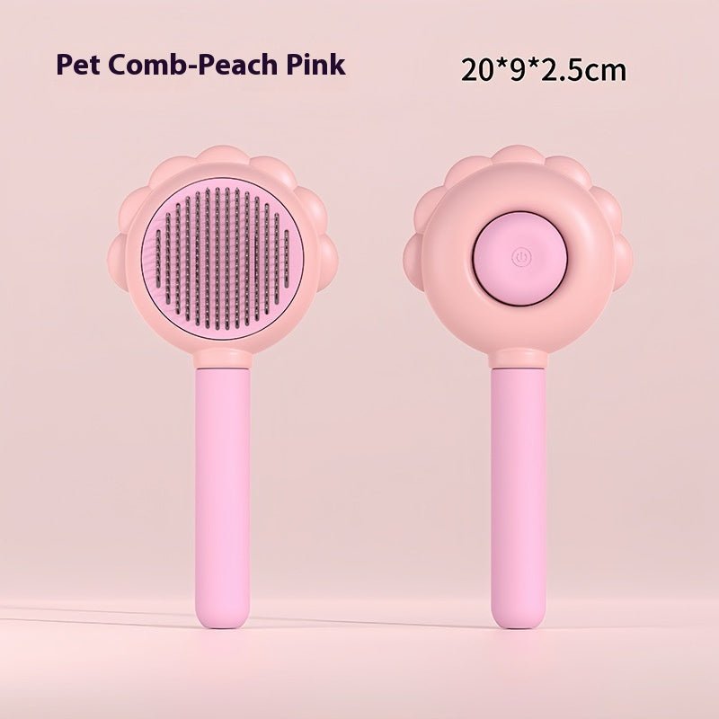 2 In 1 Self Cleaning Dog Brush Comb With Spray Pets Grooming Hair Remover Combs Brush Floating Hair Pet Grooming Brush Pet Products - FURRY WHOOF