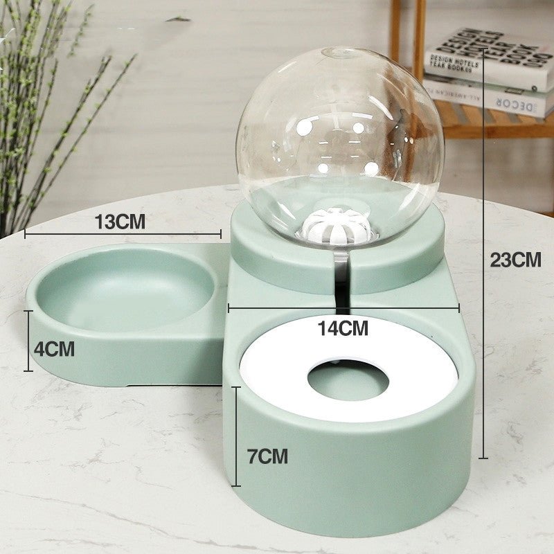 New Bubble Ball Pet Dog Bowls Fountain Cat Food Automatic Feeder 1.8L For Kitten Water Drinking Bowl Feeding Container - FURRY WHOOF