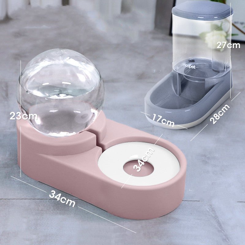 New Bubble Ball Pet Dog Bowls Fountain Cat Food Automatic Feeder 1.8L For Kitten Water Drinking Bowl Feeding Container - FURRY WHOOF