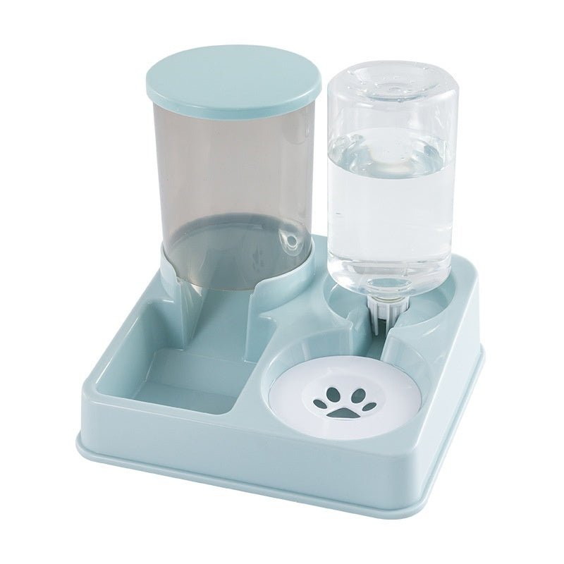 Automatic Pet Feeder Water Dispenser Integrated Cat Food Holder Bowl Double Bowl Drinking Bowl Pet - FURRY WHOOF