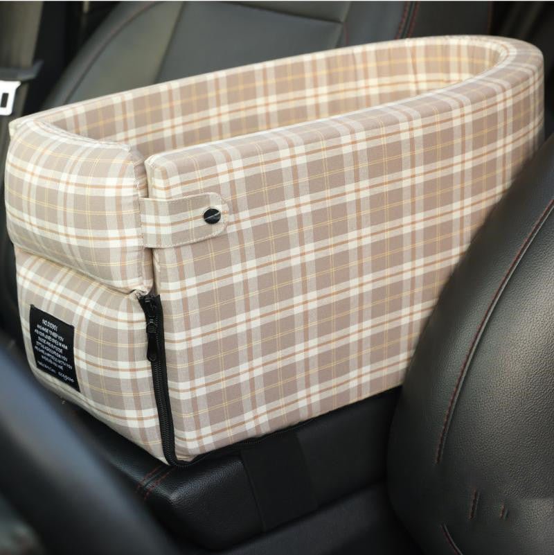 Portable Pet Dog Car Seat Central Control Nonslip Dog Carriers Safe Car Armrest Box Booster Kennel Bed For Small Cat Dog Travel - FURRY WHOOF