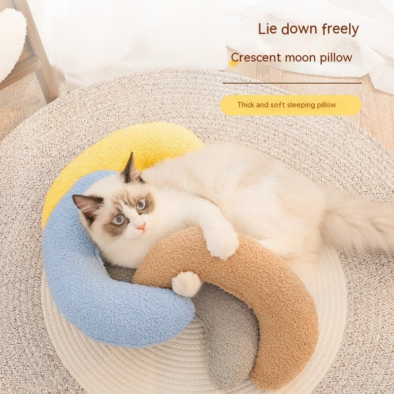 New Pet Supplies Soft For Cats And Dogs Pillow Crescent Type - FURRY WHOOF