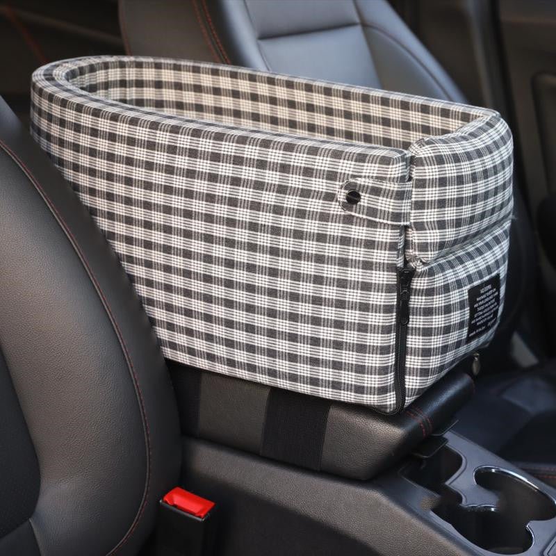 Portable Pet Dog Car Seat Central Control Nonslip Dog Carriers Safe Car Armrest Box Booster Kennel Bed For Small Cat Dog Travel - FURRY WHOOF