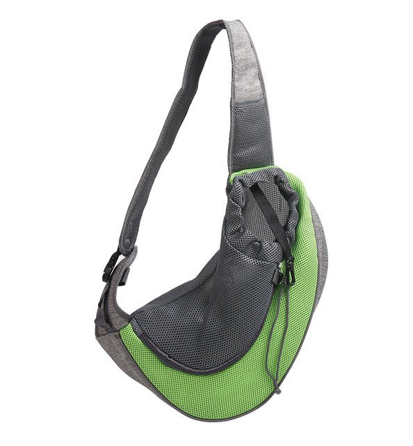 1pc Outdoor Travel Mesh Oxford Pet Puppy Carrier Handbag Pouch Single Shoulder Bag Sling Mesh Comfort Travel Tote Shoulder Bags - FURRY WHOOF