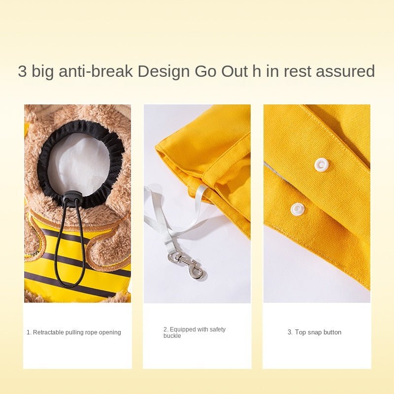 Little Bee Design Cat Dog Carrier Bags Portable Breathable Bag Soft Pet Carriers With Safety Zippers Outgoing Travel Pets Handbag - FURRY WHOOF