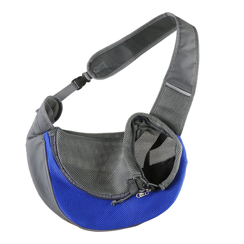 1pc Outdoor Travel Mesh Oxford Pet Puppy Carrier Handbag Pouch Single Shoulder Bag Sling Mesh Comfort Travel Tote Shoulder Bags - FURRY WHOOF