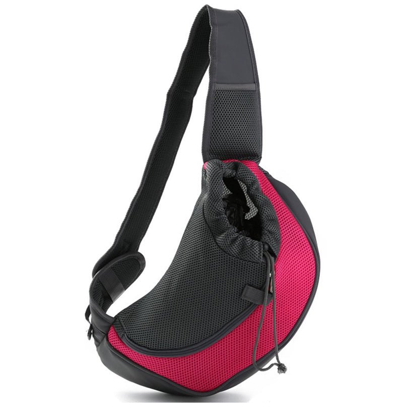 1pc Outdoor Travel Mesh Oxford Pet Puppy Carrier Handbag Pouch Single Shoulder Bag Sling Mesh Comfort Travel Tote Shoulder Bags - FURRY WHOOF