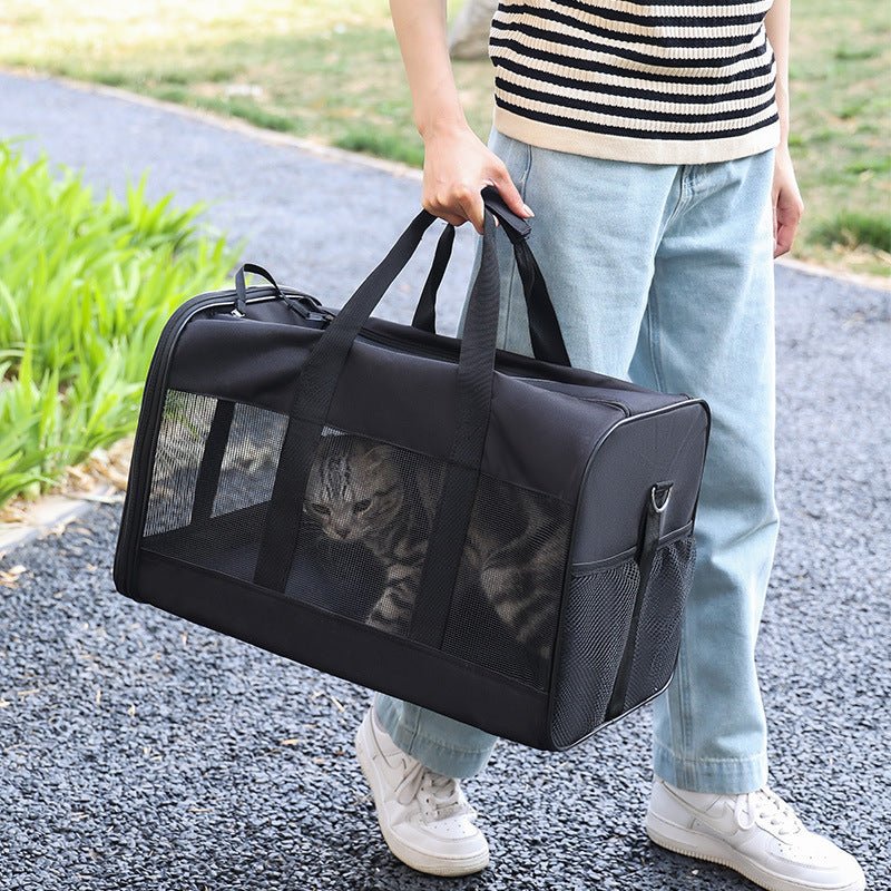 Dog Cat Carriers Bags Car Portable Transport Pet Bag Cage Portable Pet Foldable Outgoing Travel Breathable Pets Handbag - FURRY WHOOF