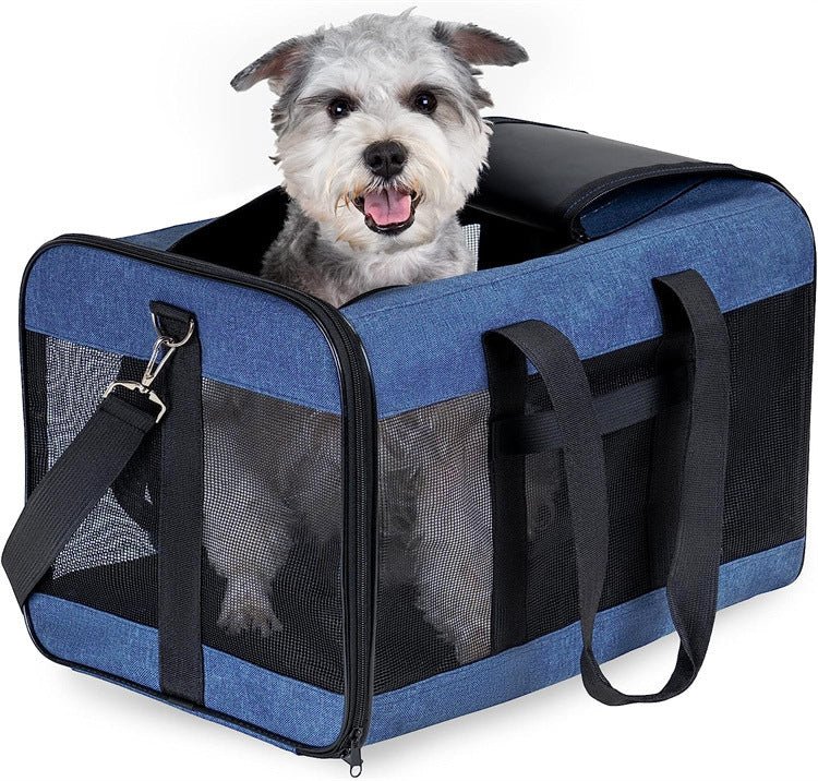Dog Cat Carriers Bags Car Portable Transport Pet Bag Cage Portable Pet Foldable Outgoing Travel Breathable Pets Handbag - FURRY WHOOF