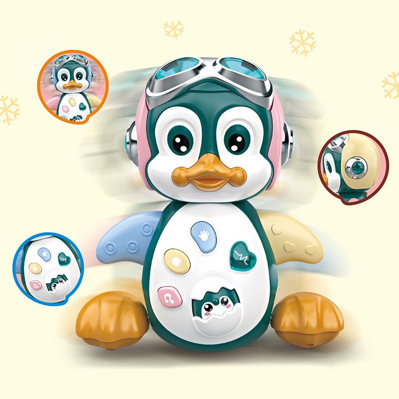 Electric Dancing Penguin Early Education Enlightenment Walking Pet Animal Model Toys - FURRY WHOOF