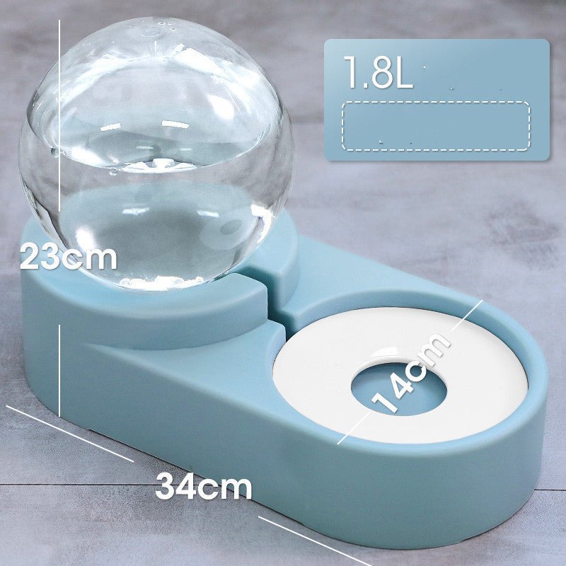 New Bubble Ball Pet Dog Bowls Fountain Cat Food Automatic Feeder 1.8L For Kitten Water Drinking Bowl Feeding Container - FURRY WHOOF