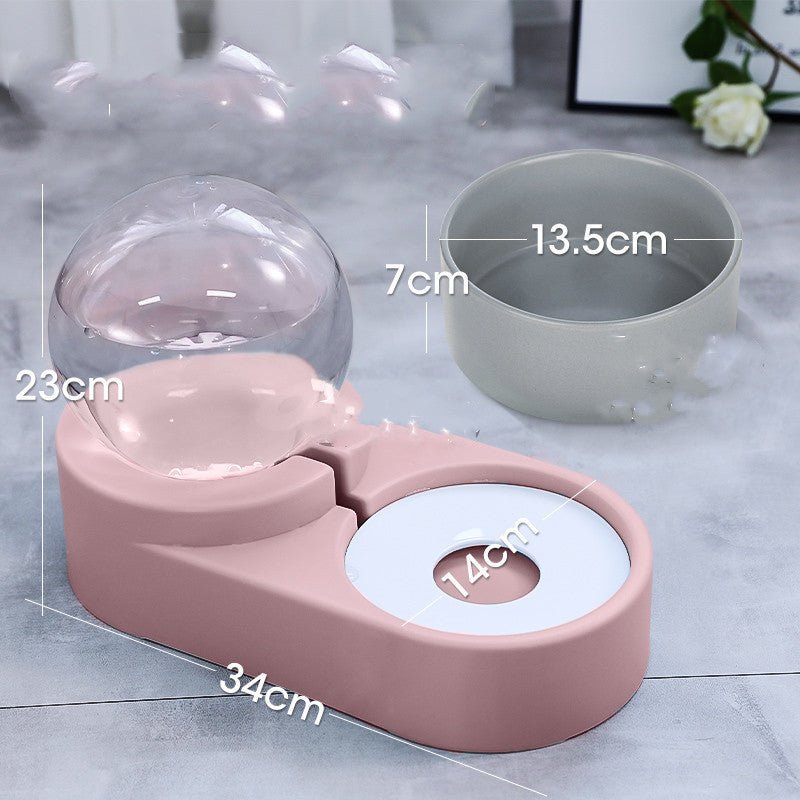 New Bubble Ball Pet Dog Bowls Fountain Cat Food Automatic Feeder 1.8L For Kitten Water Drinking Bowl Feeding Container - FURRY WHOOF