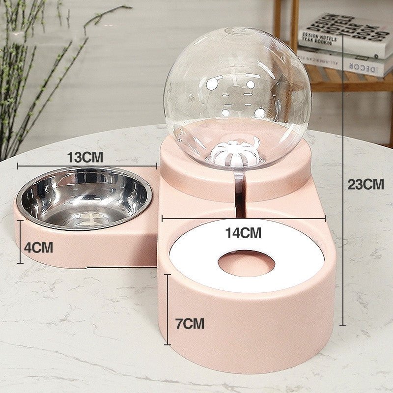 New Bubble Ball Pet Dog Bowls Fountain Cat Food Automatic Feeder 1.8L For Kitten Water Drinking Bowl Feeding Container - FURRY WHOOF