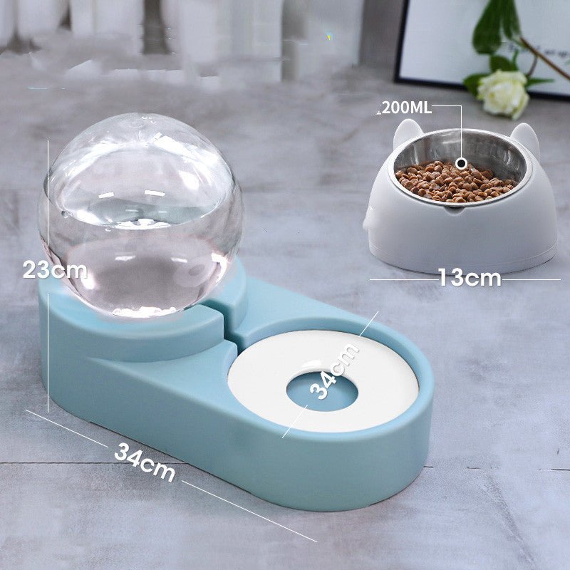 New Bubble Ball Pet Dog Bowls Fountain Cat Food Automatic Feeder 1.8L For Kitten Water Drinking Bowl Feeding Container - FURRY WHOOF