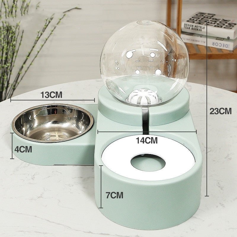 New Bubble Ball Pet Dog Bowls Fountain Cat Food Automatic Feeder 1.8L For Kitten Water Drinking Bowl Feeding Container - FURRY WHOOF