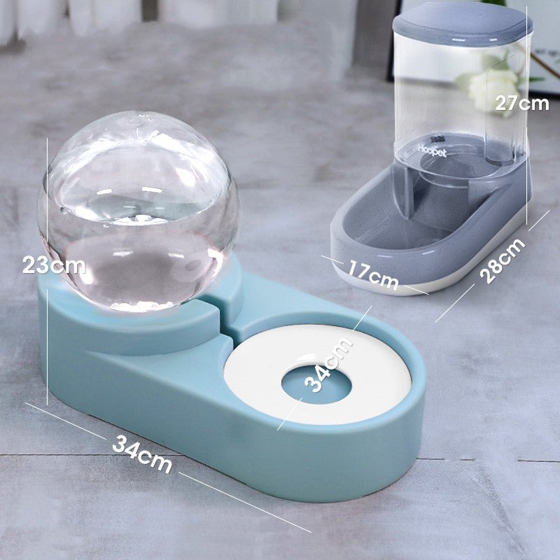 New Bubble Ball Pet Dog Bowls Fountain Cat Food Automatic Feeder 1.8L For Kitten Water Drinking Bowl Feeding Container - FURRY WHOOF