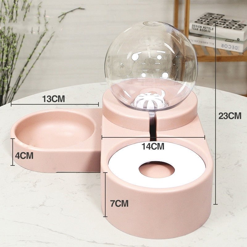 New Bubble Ball Pet Dog Bowls Fountain Cat Food Automatic Feeder 1.8L For Kitten Water Drinking Bowl Feeding Container - FURRY WHOOF