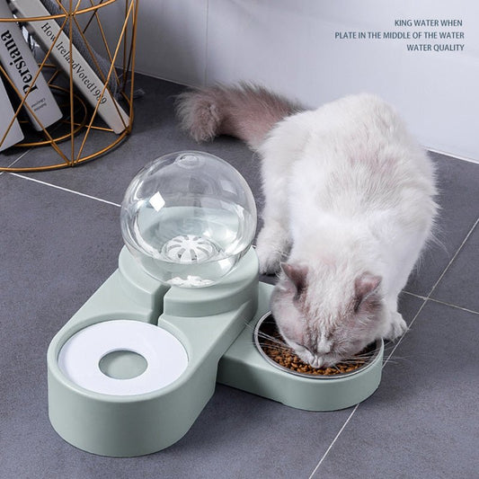 New Bubble Ball Pet Dog Bowls Fountain Cat Food Automatic Feeder 1.8L For Kitten Water Drinking Bowl Feeding Container - FURRY WHOOF
