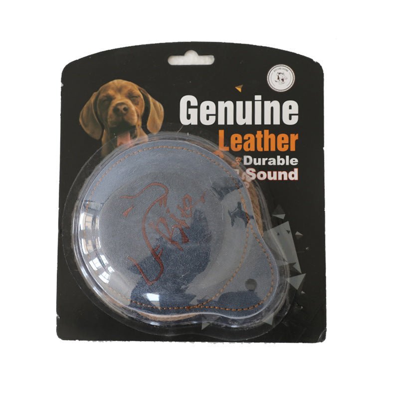 Dog Training with Cowhide Leather Toy