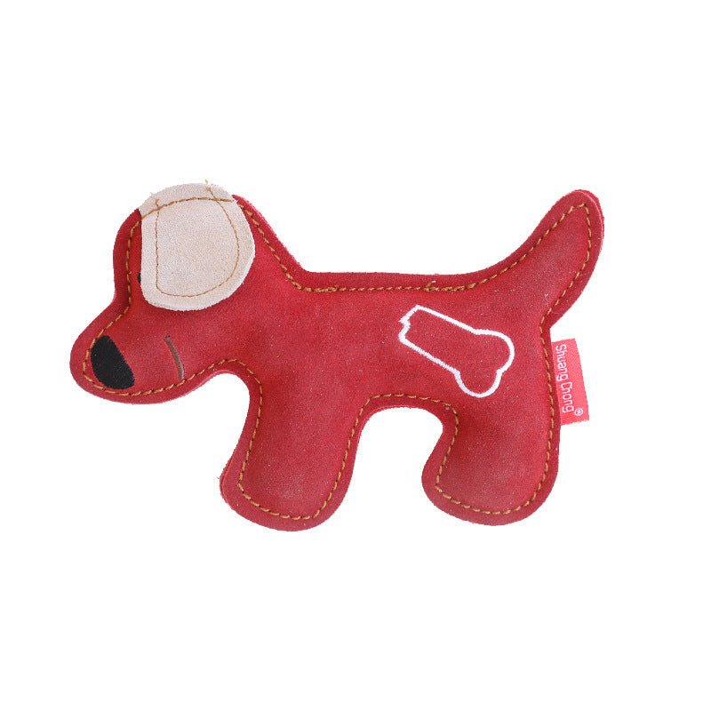 Dog Training with Cowhide Leather Toy