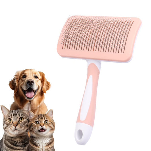 Pet Self Cleaning Slicker Brush Pet Hair Brush Dog Brush Cat Brush For Shedding Hair Pet Hair Removal Tool Safe Massage Comb For Long Middle - long, Short Hair - FURRY WHOOF