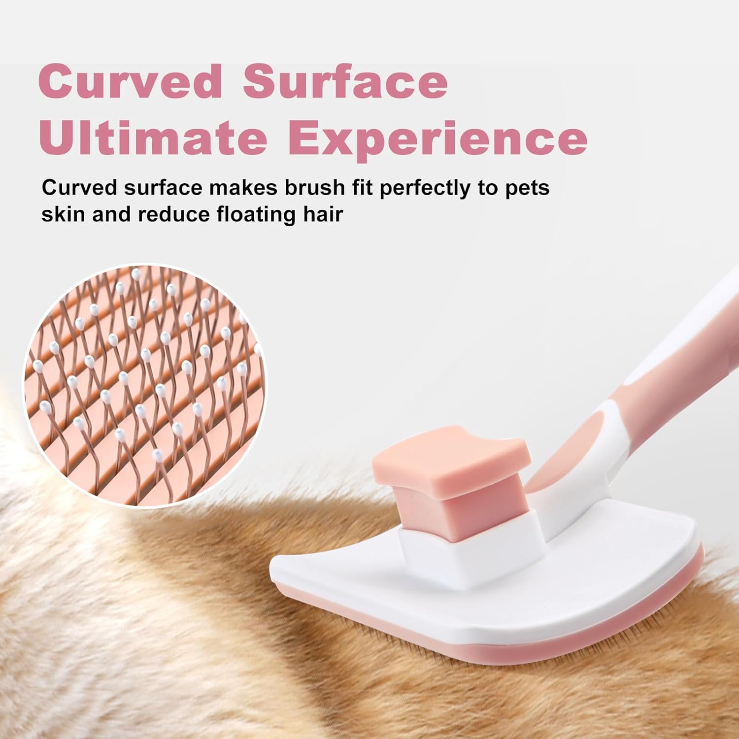 Pet Self Cleaning Slicker Brush Pet Hair Brush Dog Brush Cat Brush For Shedding Hair Pet Hair Removal Tool Safe Massage Comb For Long Middle - long, Short Hair - FURRY WHOOF