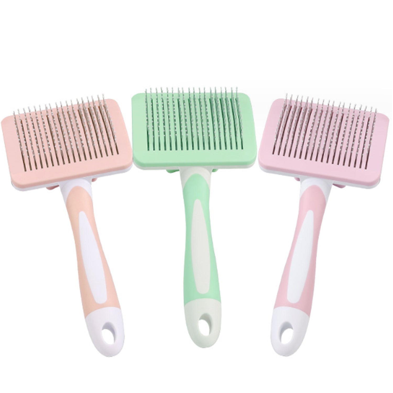 Pet Self Cleaning Slicker Brush Pet Hair Brush Dog Brush Cat Brush For Shedding Hair Pet Hair Removal Tool Safe Massage Comb For Long Middle - long, Short Hair - FURRY WHOOF