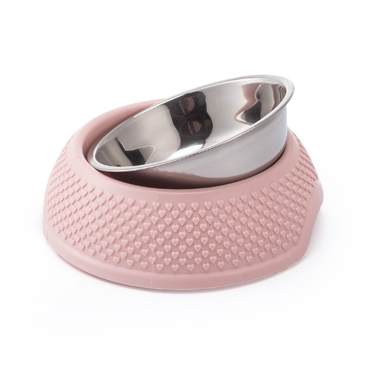 Cat Dog Bowl Stainless Steel Cat Bowls Neck Puppy Cats Feeder Non Slip Crashworthiness Base Pet Food Water Container - FURRY WHOOF