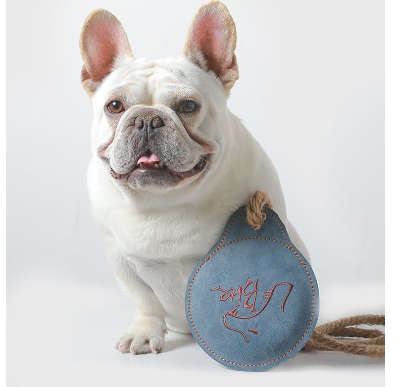 Dog Training with Cowhide Leather Toy - FURRY WHOOF