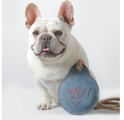 Dog Training with Cowhide Leather Toy - FURRY WHOOF