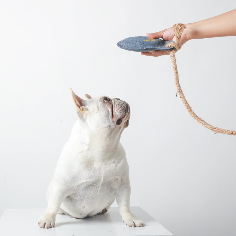 Dog Training with Cowhide Leather Toy