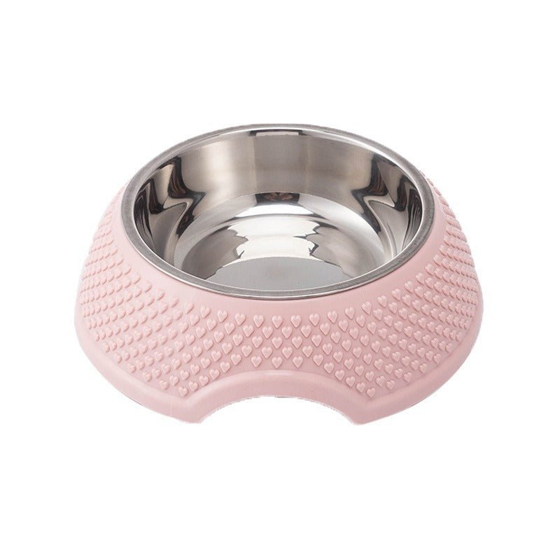 Cat Dog Bowl Stainless Steel Cat Bowls Neck Puppy Cats Feeder Non Slip Crashworthiness Base Pet Food Water Container - FURRY WHOOF