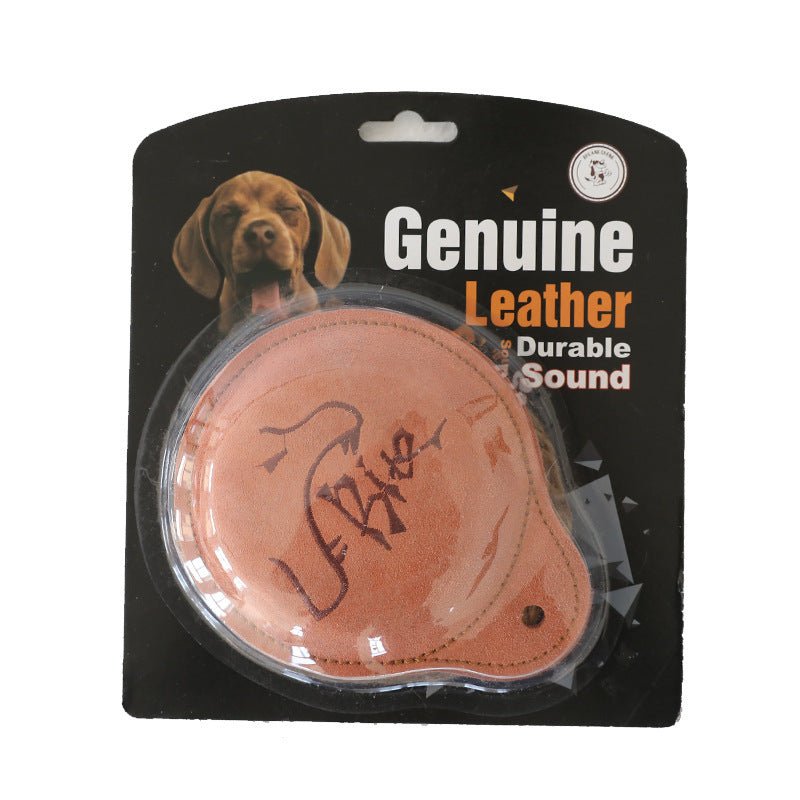 Dog Training with Cowhide Leather Toy - FURRY WHOOF