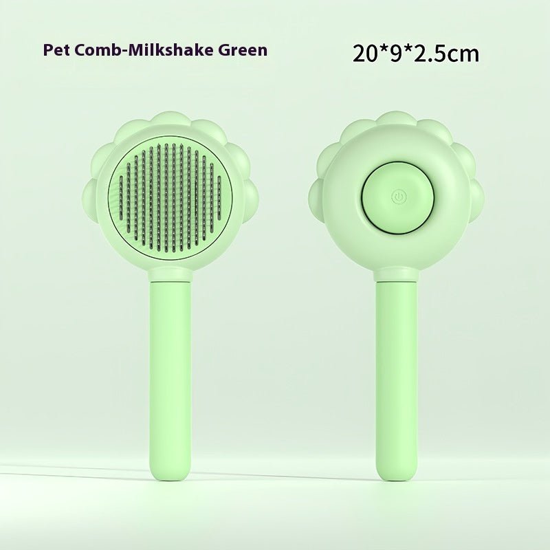 2 In 1 Self Cleaning Dog Brush Comb With Spray Pets Grooming Hair Remover Combs Brush Floating Hair Pet Grooming Brush Pet Products - FURRY WHOOF