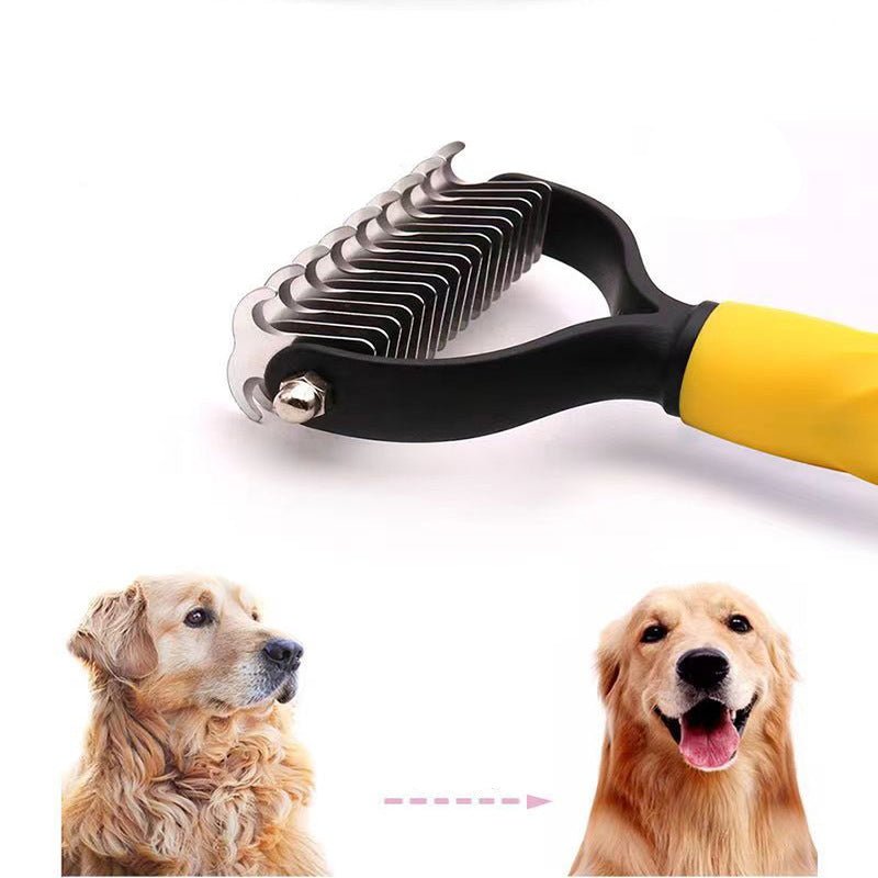 New Arrival Pet Hair Removal Comb Cat Dog Brush Pet Hair Grooming Tool Hair Shedding Combs Pet Fur Trimming Dematting Brushs - FURRY WHOOF