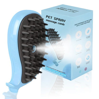 Cat Steam Brush For Shedding - Steamy Cat Brush For Indoor Cats, Cat Hair Steam Brush For Massage, Spritz Defur Comb For Cats, Pet Steamer For Dogs - FURRY WHOOF