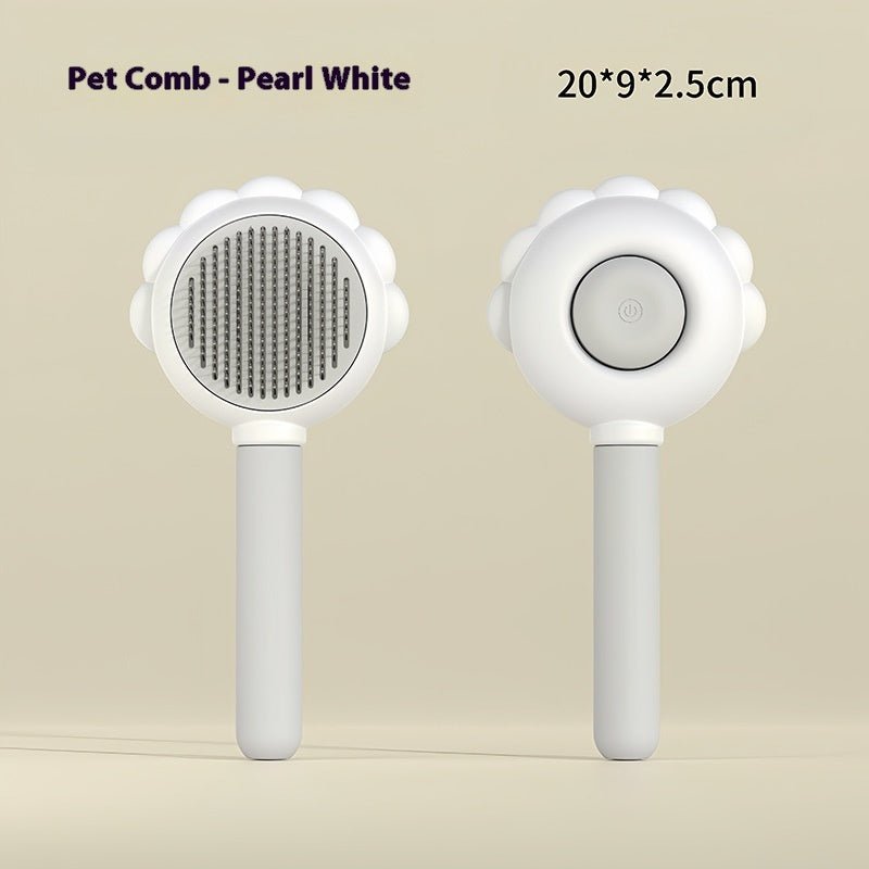 2 In 1 Self Cleaning Dog Brush Comb With Spray Pets Grooming Hair Remover Combs Brush Floating Hair Pet Grooming Brush Pet Products - FURRY WHOOF
