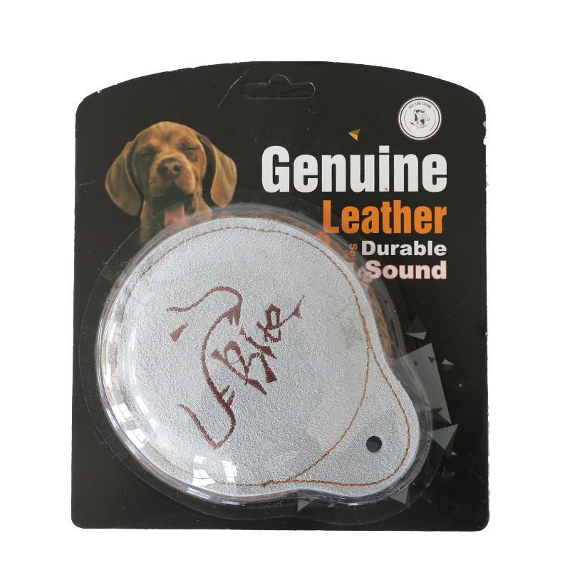 Dog Training with Cowhide Leather Toy