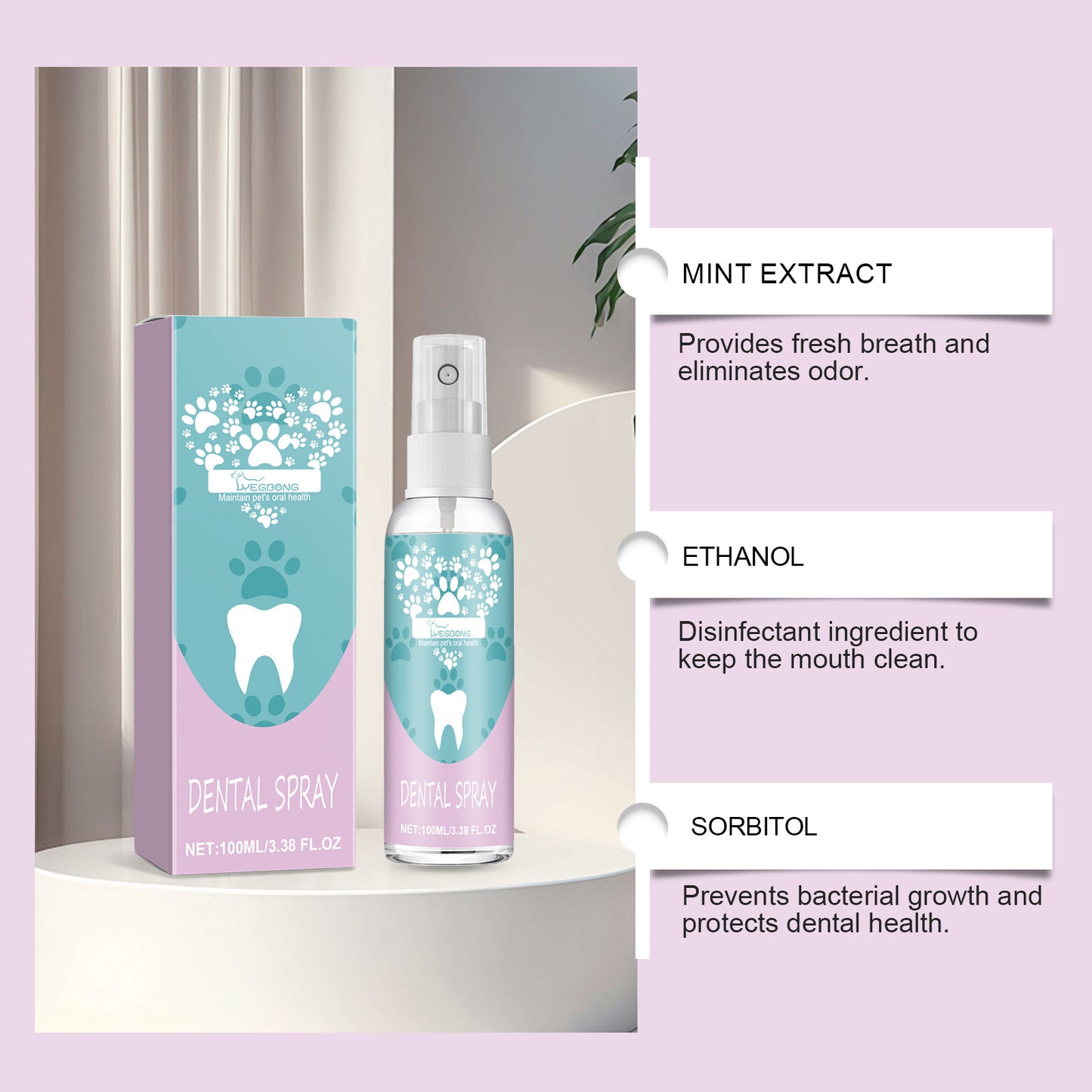 Pet Teeth Spray Care Clean Pet Mouth - FURRY WHOOF