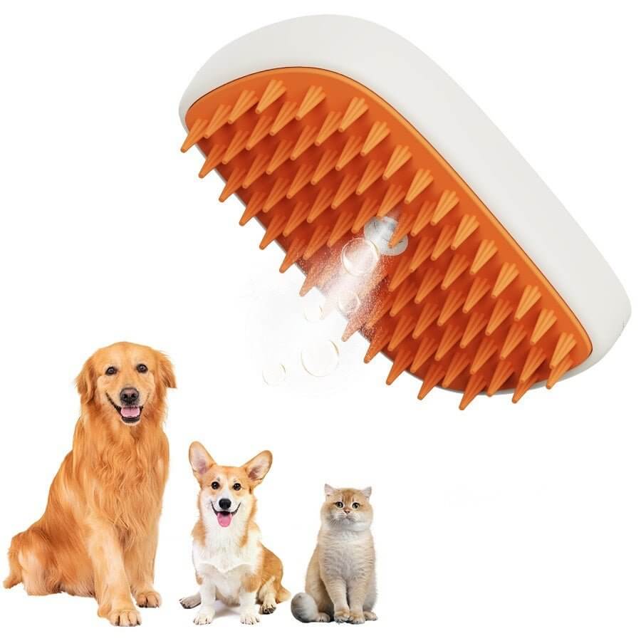 USB Rechargeable Pets Steam Brush Spray Massage Comb Pet Grooming Tools Cat Steam Comb Pet Products - FURRY WHOOF