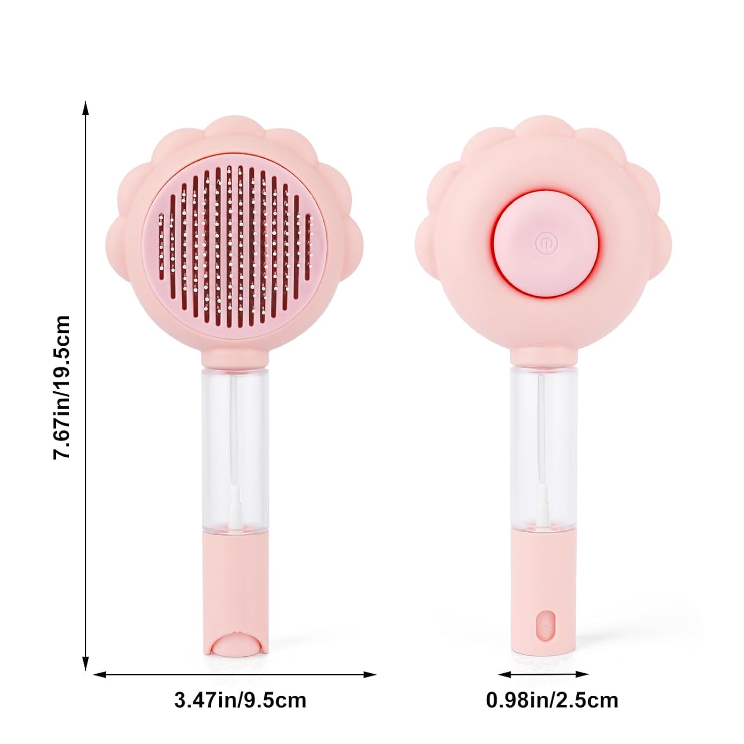 Spray Cat Brushes For Indoor Cats With Release Button Cat Brush For Shedding Massage Grooming Self Cleaning Slicker Brush For Dogs Cats Pet Brush Comb For Long Short Hair Cats Remove Loose Fur - FURRY WHOOF