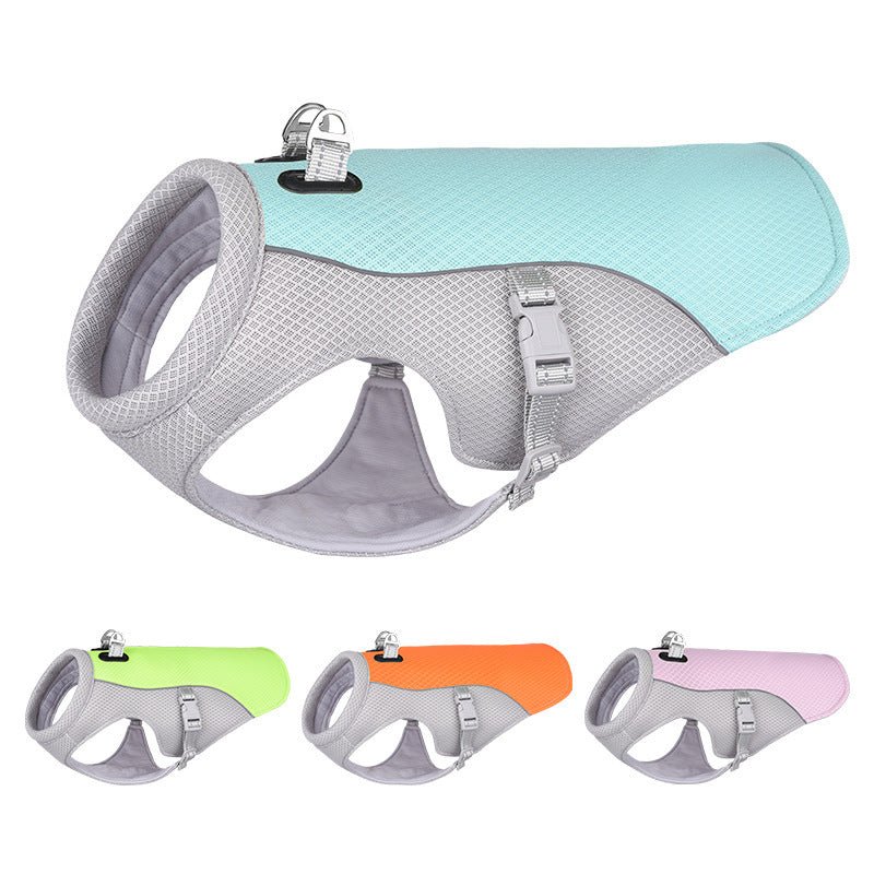 Summer Pet Dog Cooling Vest Heat Resistant Cool Dogs Clothes Breathable Sun - proof Clothing For Small Large Dogs Outdoor Walking - FURRY WHOOF