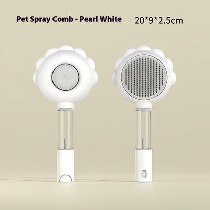 2 In 1 Self Cleaning Dog Brush Comb With Spray Pets Grooming Hair Remover Combs Brush Floating Hair Pet Grooming Brush Pet Products - FURRY WHOOF