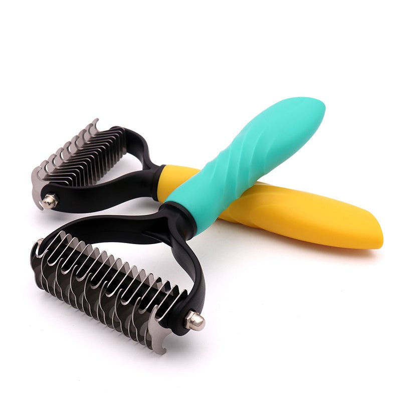 New Arrival Pet Hair Removal Comb Cat Dog Brush Pet Hair Grooming Tool Hair Shedding Combs Pet Fur Trimming Dematting Brushs - FURRY WHOOF