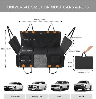 Hit the road with your best friend in our Made4pets Dog Car Hammock! 8-layer hard bottom and PE foam provide ultimate comfort, while waterproof and non-slip features keep them safe. Easy to install and perfect for pet owners on-the-go!
