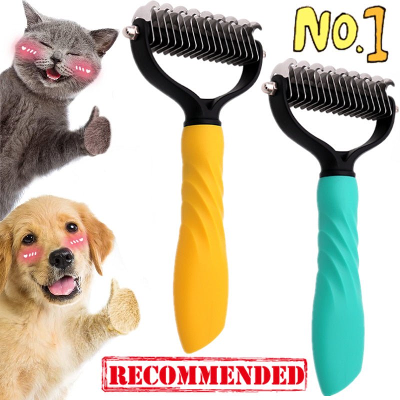 New Arrival Pet Hair Removal Comb Cat Dog Brush Pet Hair Grooming Tool Hair Shedding Combs Pet Fur Trimming Dematting Brushs - FURRY WHOOF