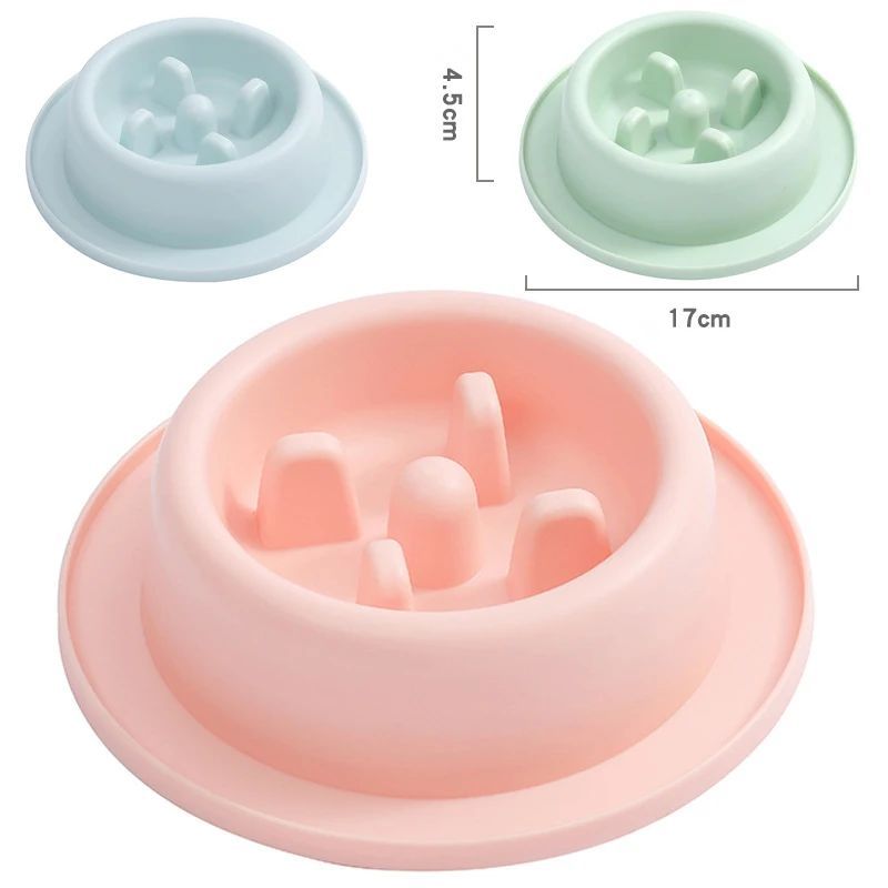 Pet Slow Eating Feeder Dog Feeding Food Bowls Anti - Chocking Dog Bowl Interactive Puppy Food Plate Dishes - FURRY WHOOF