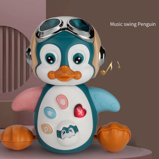 Electric Dancing Penguin Early Education Enlightenment Walking Pet Animal Model Toys - FURRY WHOOF