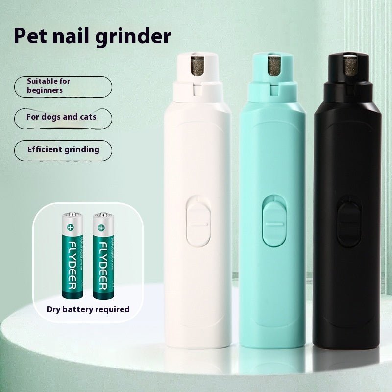 Dog and Cat Nail Trimmer: Battery - Powered Nail Grinder for Pet Grooming, Large and Small Dogs - FURRY WHOOF