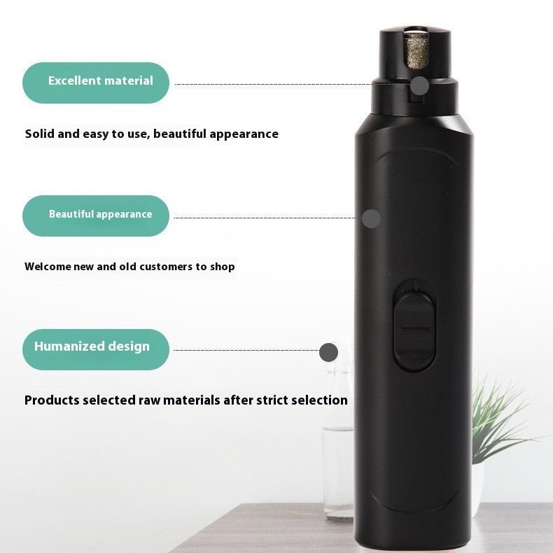 Dog and Cat Nail Trimmer: Battery - Powered Nail Grinder for Pet Grooming, Large and Small Dogs - FURRY WHOOF